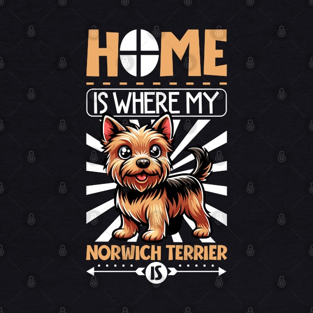 Home is with my Norwich Terrier by Modern Medieval Design